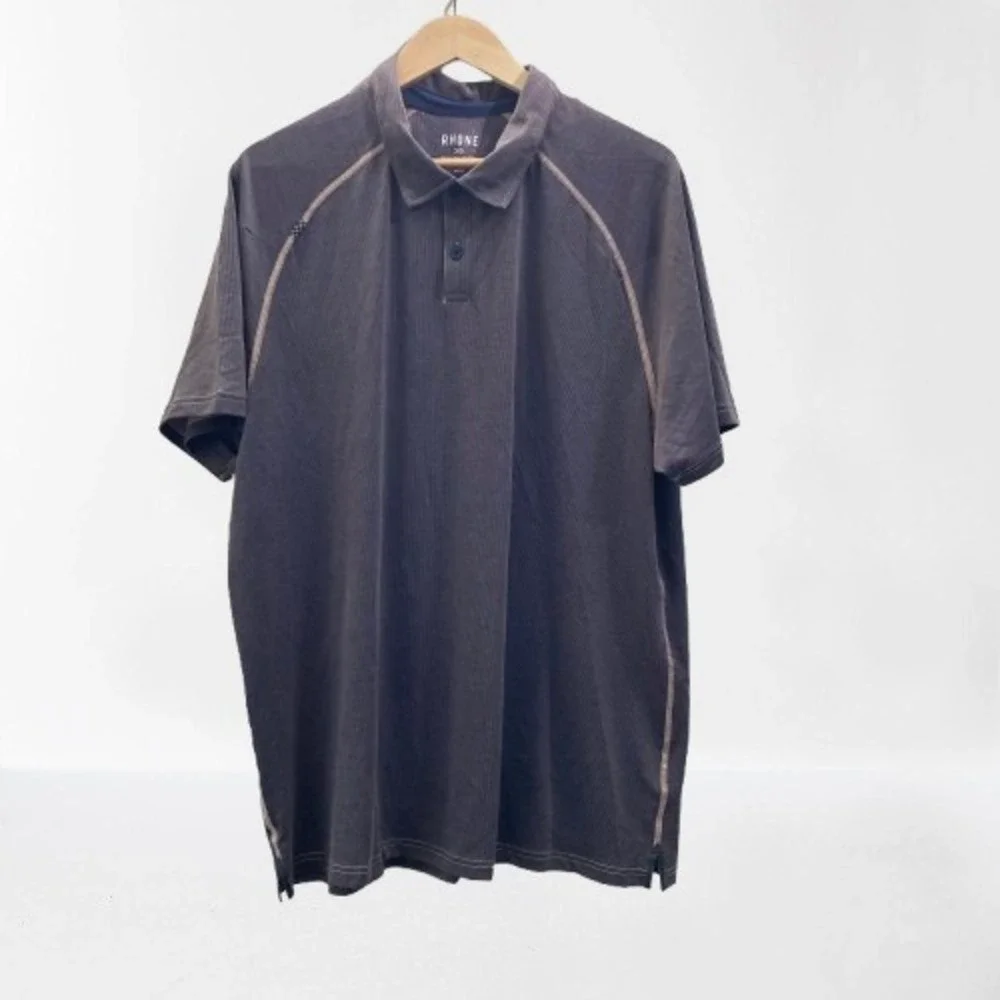 NEW Rhone Men's Delta Pique‎ Polo in Mahogany Wicking XXL